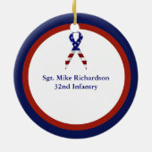 Irakese Vrijheidsoefening Keramisch Ornament (Achterkant)