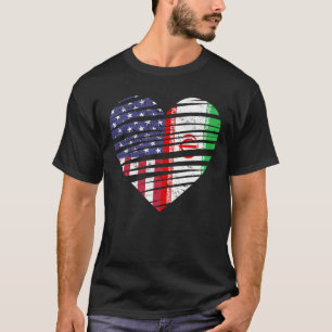 Iran American Grown Heart USA Patriot Heritage Mon T-shirt