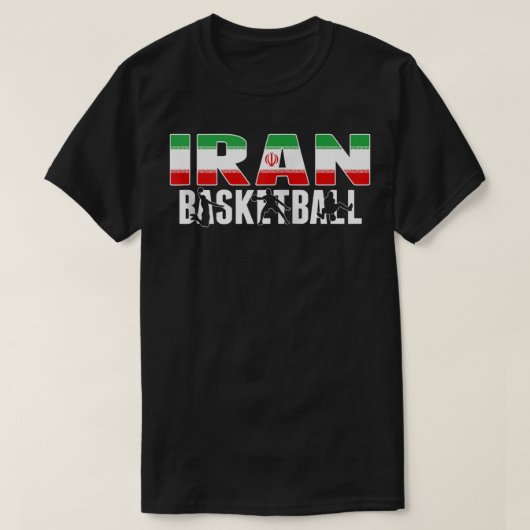 Iran Basketball Fans Jersey Iraanse vlag Proud Spo T-shirt (Design voorkant)
