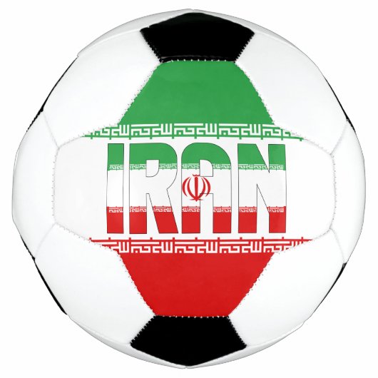 Iran Drapeau balle de football patriotique (Devant)