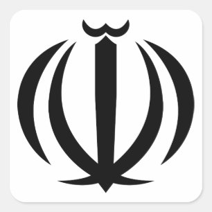 iran embleem vierkante sticker