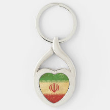 Iran Flag  Design Metal Sleutelhanger