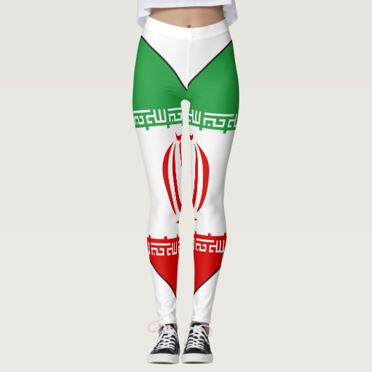 Iran Flag Heart Leggings (Voorkant)