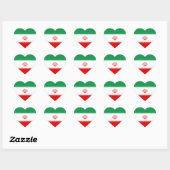 Iran Flag Heart Sticker (Vel)