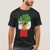 Iran flag, Iranian Lion Symbol, Iranian Lioness, F T-shirt (Voorkant)