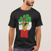 Iran flag, Iranian Lion Symbol, Iranian Lioness, F T-shirt (Voorkant)