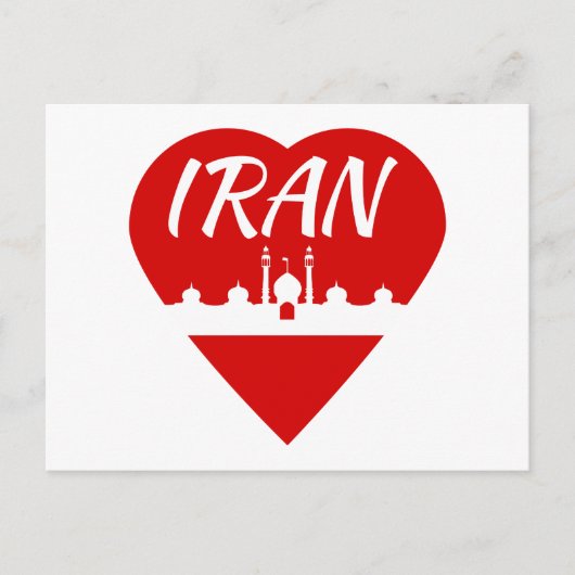 Iran hart briefkaart (Voorkant)