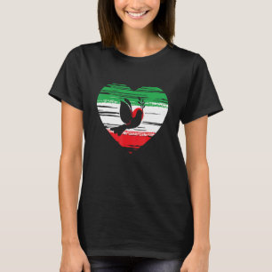 Iran hartsymbool vlag Iraanse vredesvrijheid vrij T-shirt