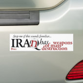 Iran heeft massavernietigingswapens bumpersticker (Op auto)