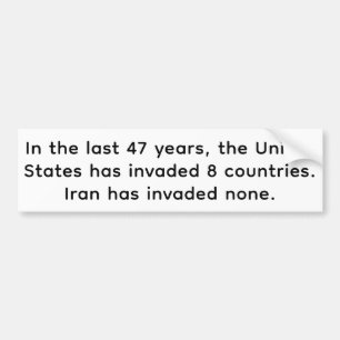 Iran Heeft Niemand Binnengevallen Hankamer Artjunk Bumpersticker