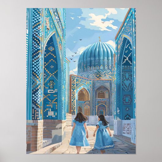 Iran Impression Iran Illustration Téhéran Affiche (Devant)
