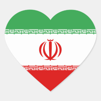 Iran/Iraans/Iraanse hartvlag Hart Sticker