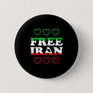 Iran _ iran hart perzisch citaat _ vrijheid voor i ronde button 5,7 cm