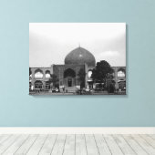 Iran Isfahan shah moskee Canvas Afdruk (Insitu (Houten vloer))
