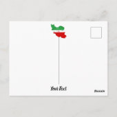 Iran Kaart met Vlag en Embleem (Achterkant)