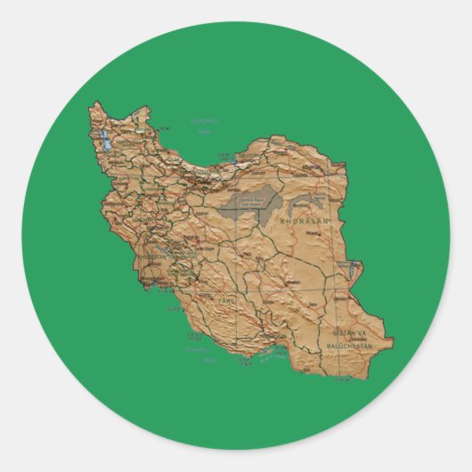 Iran kaart sticker (Voorkant)