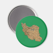 Iran kaartmagneet magneet (Voorkant / Achterkant)