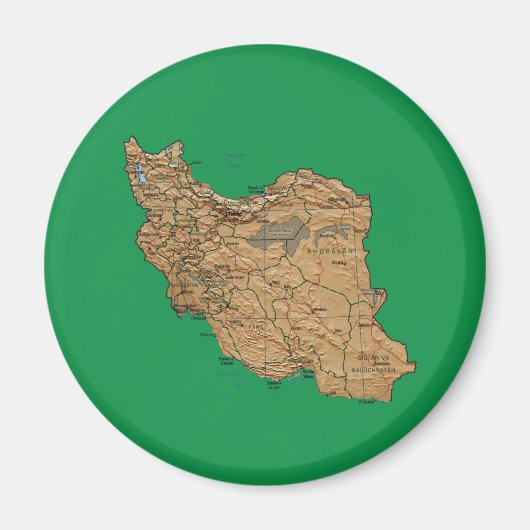 Iran kaartmagneet magneet (Voorkant)