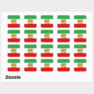IRAN Leeuw en Zon Vlag Mini Sticker