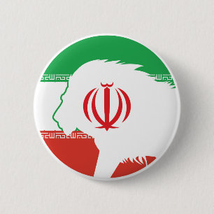 Iran Leeuw Iraanse nationale dierenvlag Ronde Button 5,7 Cm