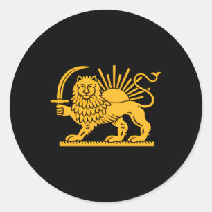 Iran Leeuw Sun Achaeid Empire Safavid-dynastie Ronde Sticker