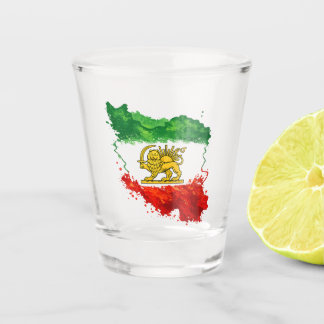 Iran Lion & Sun Shot Glass | Persian Shir o Khorsh Glas