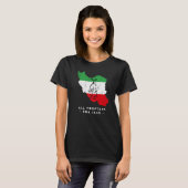 Iran Map, ALL TOGETHER FOR IRAN Farsi calligraphy, T-shirt (Voorkant volledig)