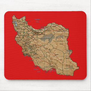 Iran Map Mousepad Muismat