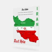Iran Map with Flag and Emblem (Angle)