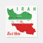 Iran Map with Flag and Emblem Servet (Voorkant)