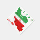Iran Map with Flag and Emblem Servet (Hoek)