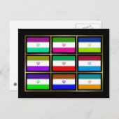 Iran Multihue Flags Briefkaart (Voorkant / Achterkant)