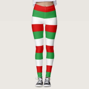 Iran Nationale vlagkleuren Horizontale Striped Leggings