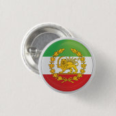 Iran Perzische Leeuw Koninkrijk Pahlevi Ronde Button 3,2 Cm (Voorkant /achterkant)