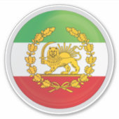 Iran Perzische Leeuw Koninkrijk Pahlevi Sticker (Voorkant)