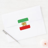 Iran, Perzische vlag met Leeuw, Shah van Iran Vierkante Sticker (Envelop)