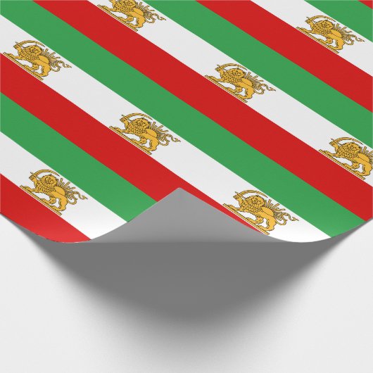 Iran, Perzische vlag met Lion, Shah van Iran Cadeaupapier (Hoek)