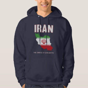 Iran Pride Iraanse vlag kaart Perzië Hoodie