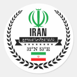 Iran Ronde Sticker