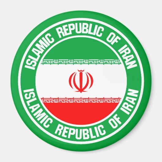Iran Round Emblem Magneet (Voorkant)