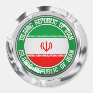 Iran Round Emblem Magneet