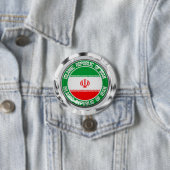 Iran Round Emblem Ronde Button 7,6 Cm (In situ)