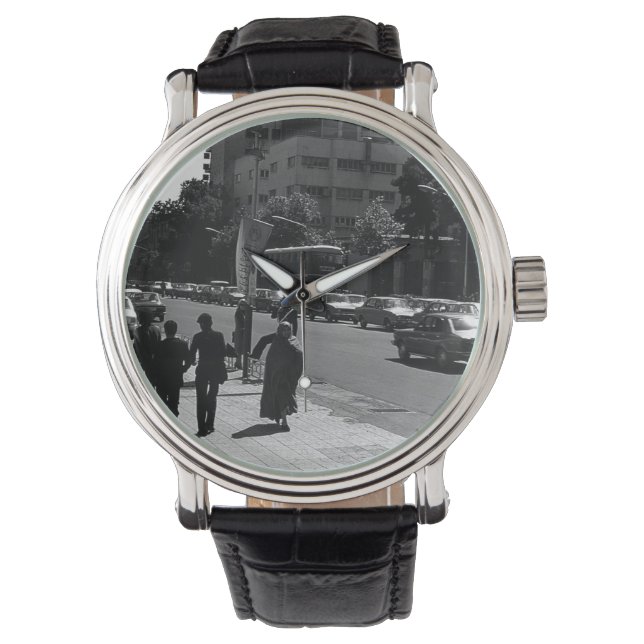  Iran Stadsstraat in Teheran en volk Horloge (Voorkant)