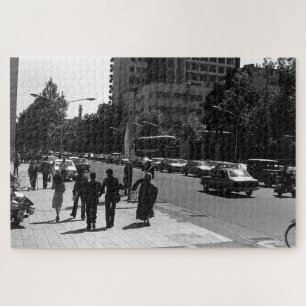 Iran Stadsstraat in Teheran en volk Legpuzzel