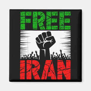 Iran Symbool Vlag Hartslag Vrijheid Design Magneet
