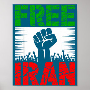 Iran Symbool Vlag Hartslag Vrijheid Illustratie Poster