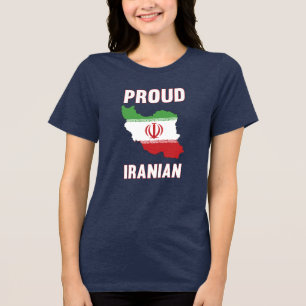 Iran Trots Iraanse vlagkaart Pride Tri-Blend Shirt