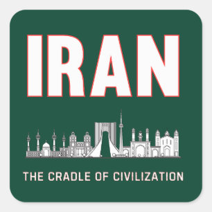 Iran trots op Iraanse Perzië bakermat van beschavi Vierkante Sticker