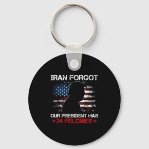 Iran vergat dat president 34 misdrijven heeft vint sleutelhanger