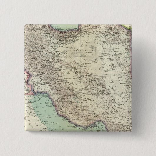 Iran Vierkante Button 5,1 Cm (Voorkant)